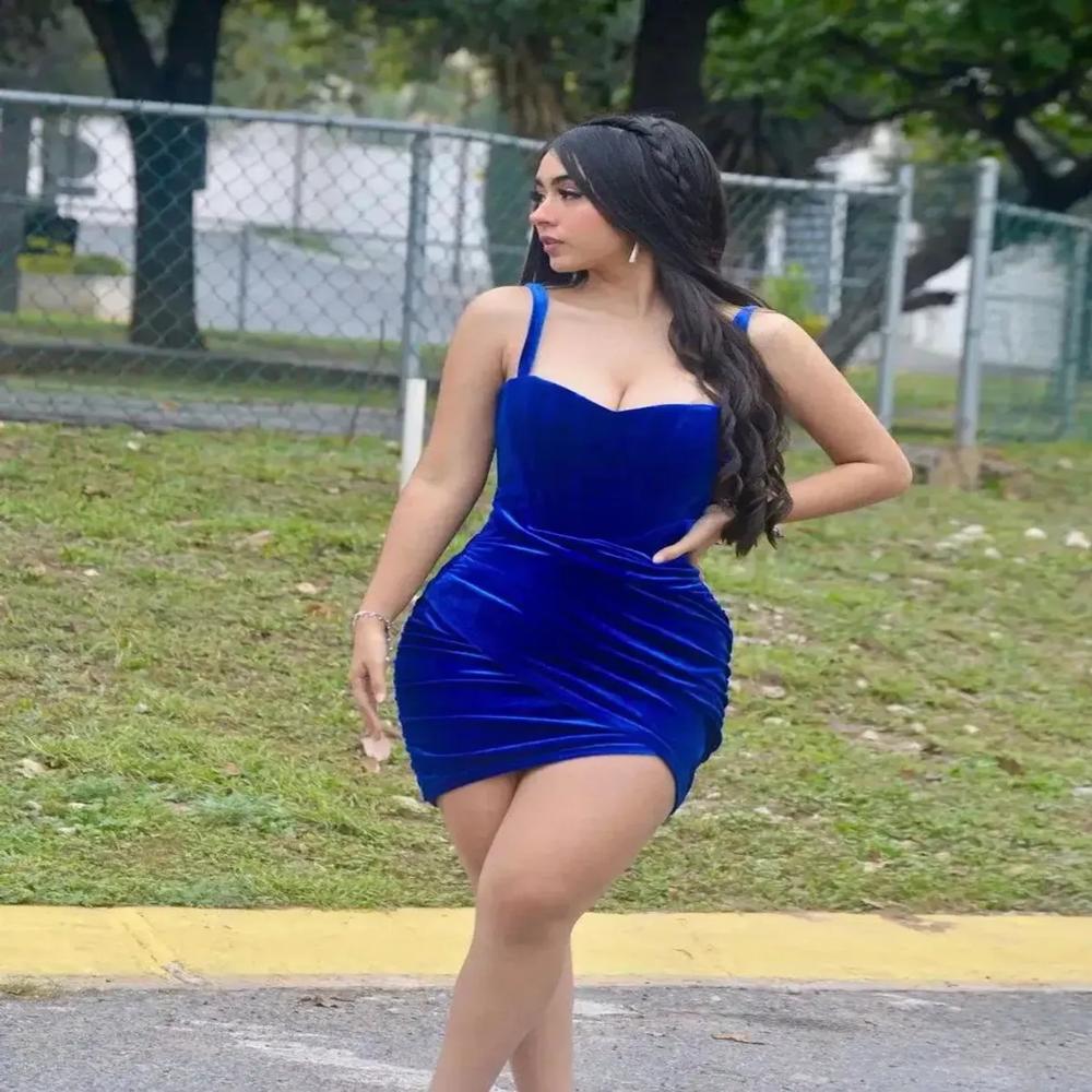 Midnight Sapphire Velvet Bodycon
