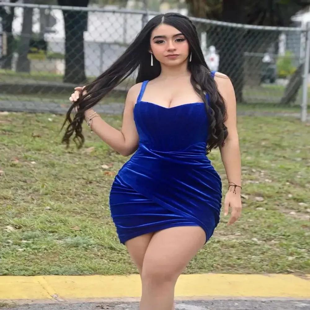 Midnight Sapphire Velvet Bodycon