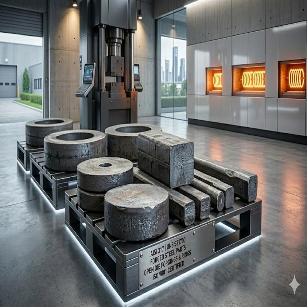 Aisi 317 Uns S31700 High Mo Austenitic Stainless Forgings For Chemical, Pulp Paper And Fgd Service Flanges, Valves And Bars Jiangsu Liangyi - Application: Machine Parts