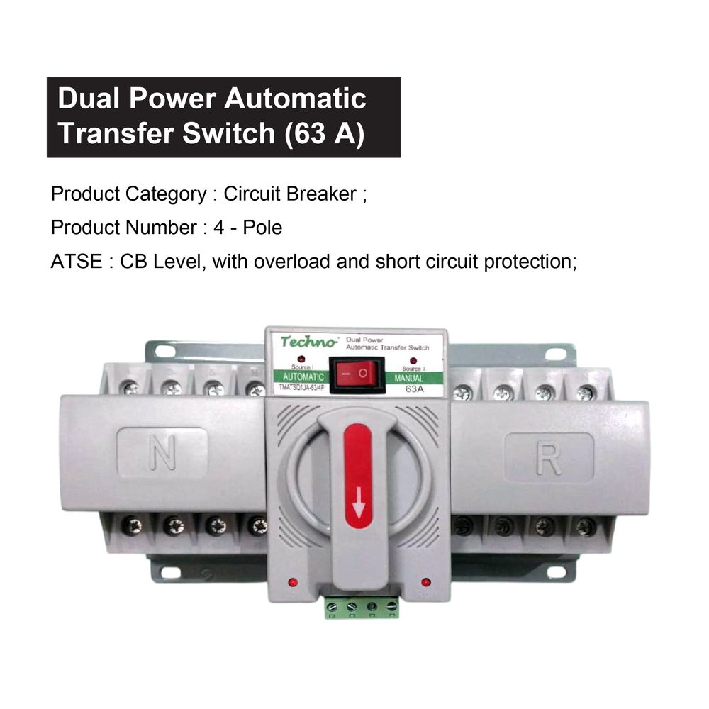 Automatic Transfer Switch for EB and Generator 63 A