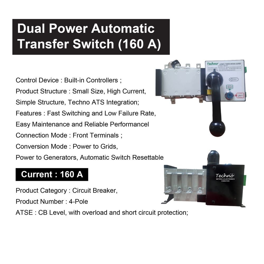 Automatic Transfer Switch for EB and Generator 160 A