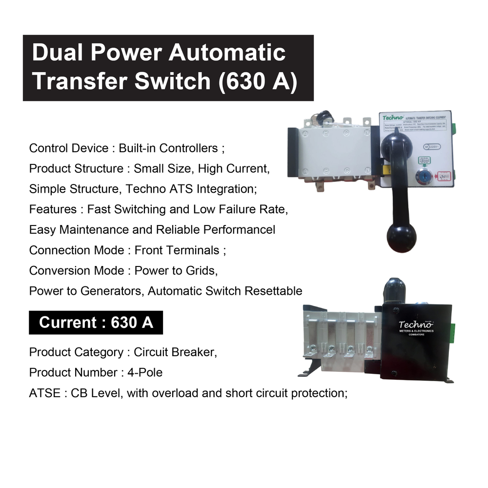 Automatic Transfer Switch for EB and Generator 630 A
