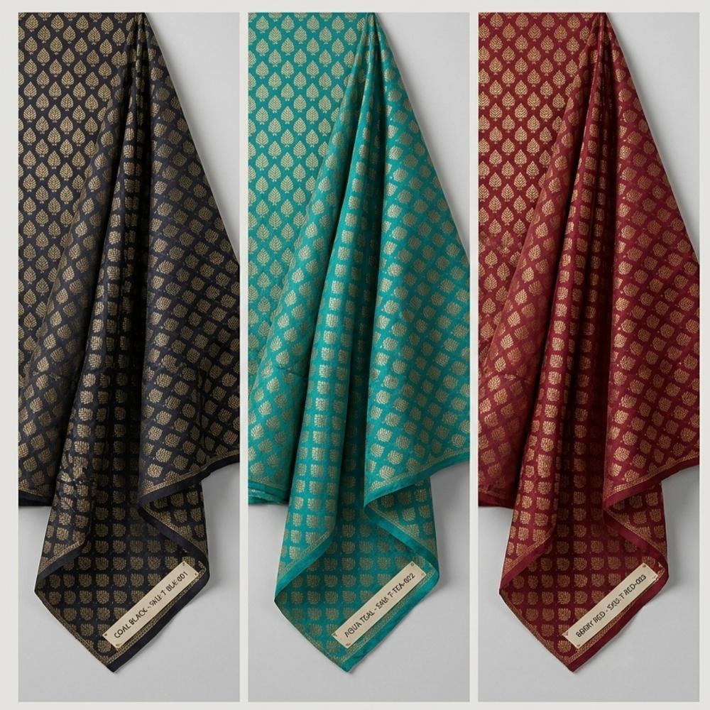 Banarasi zari woven taffeta fabric