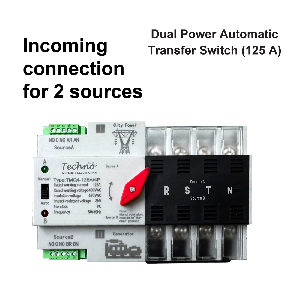 Dual Power Automatic Change Over Switch (EB + Generator) 125 A