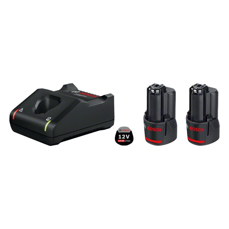 Bosch 2 x GBA 12V 2.0Ah + GAL 12V-40 Starter Set