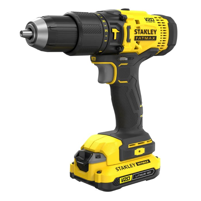 Stanley SCD711D2KA-B1 20V BR Hammer Drill + 100 Bits