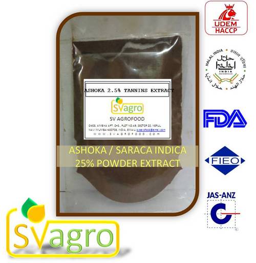 Ashoka Extract - Saraca Indica Powder, Tannins > 25%, Purity 98%, Longer Shelf Life 1-3 Years - Natural Ayurvedic Herbal Solution