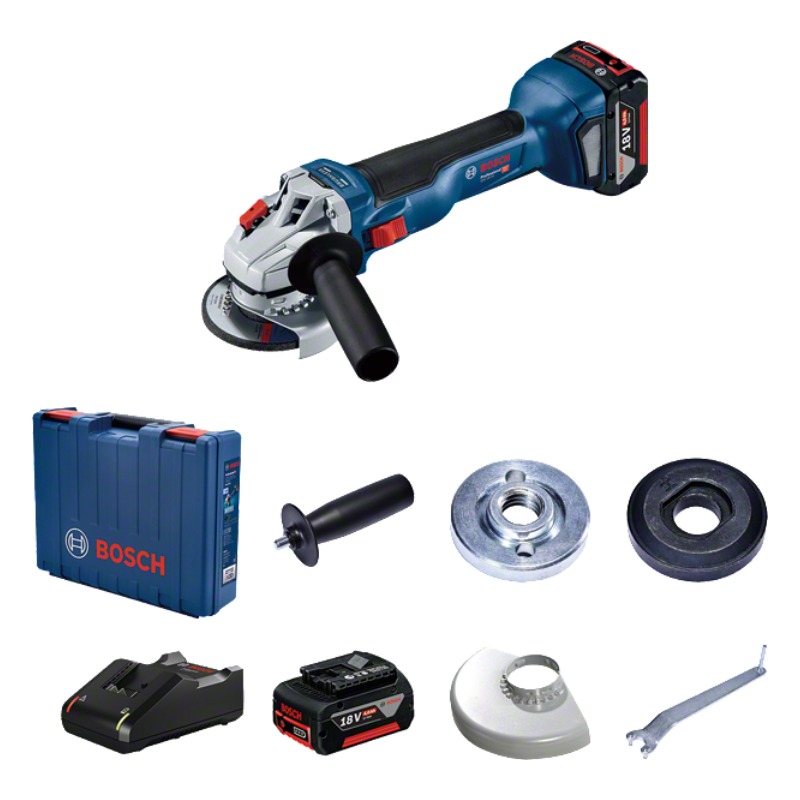 Bosch GWS 18V-10 - 100mm Kit (2B+1C) Cordless Angle Grinder