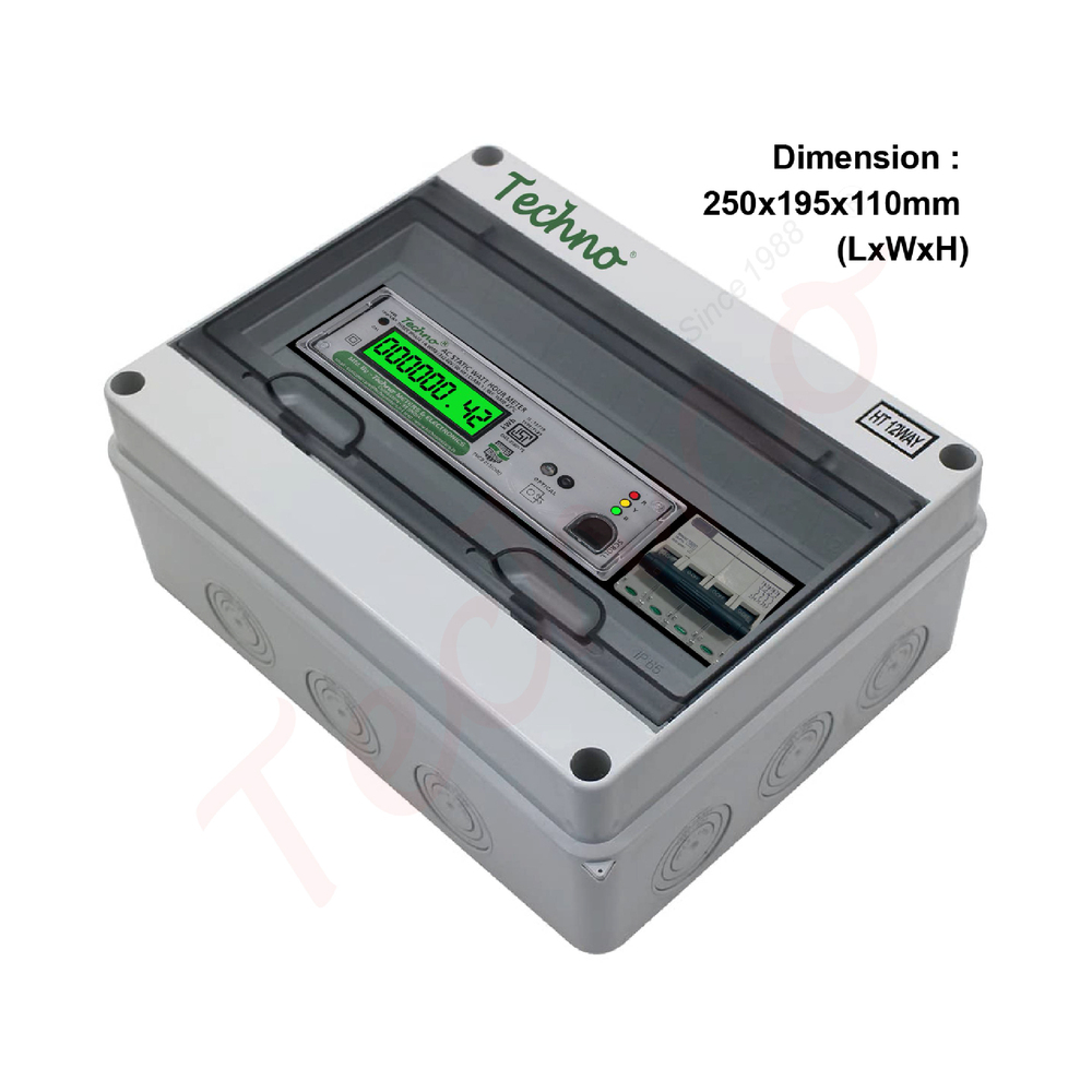 Three Phase Din Rail Energy Meter with Enclosure
