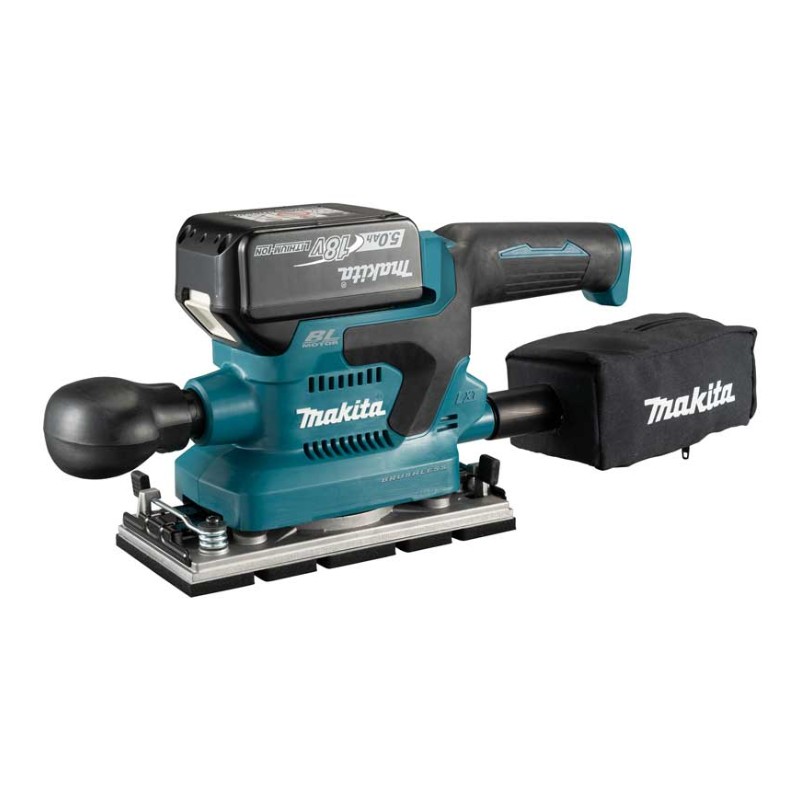 Makita DBO381RTJ 18V Cordless Finishing Sander With AWS