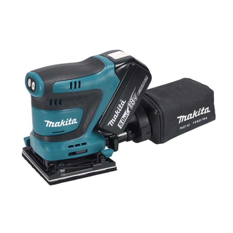 Makita DBO480RTJ 18V Finishing Sander BL1850Bx2 DC18Rc