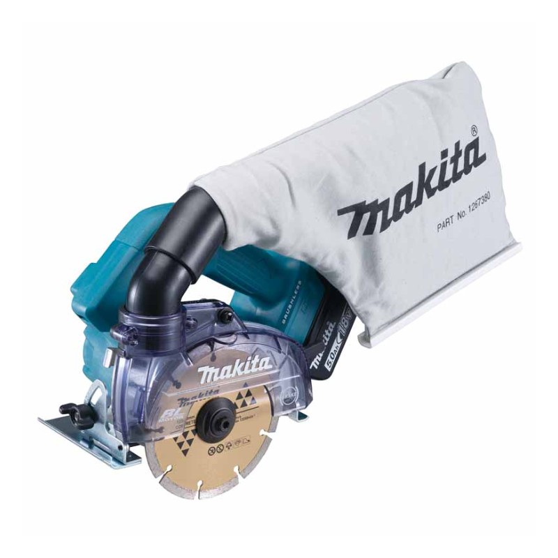 Makita DCC500RTE 18V 125MM Cutter BL1850Bx2 DC18Rc