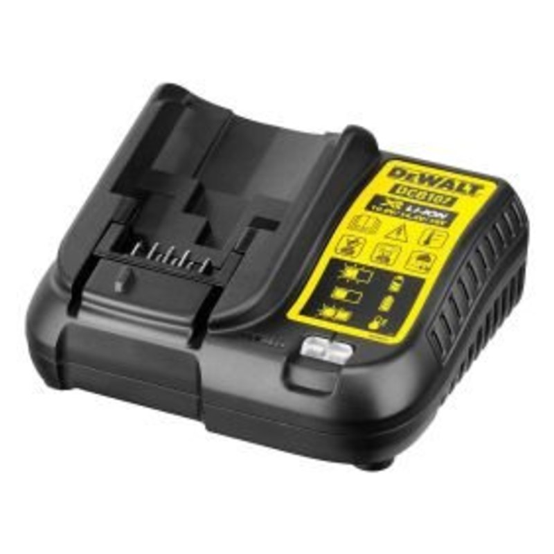 Dewalt Dcb107-B1 10.8-18V Multi Voltage Li-Ion Xr Compact Charger - Color: Yellow And Black
