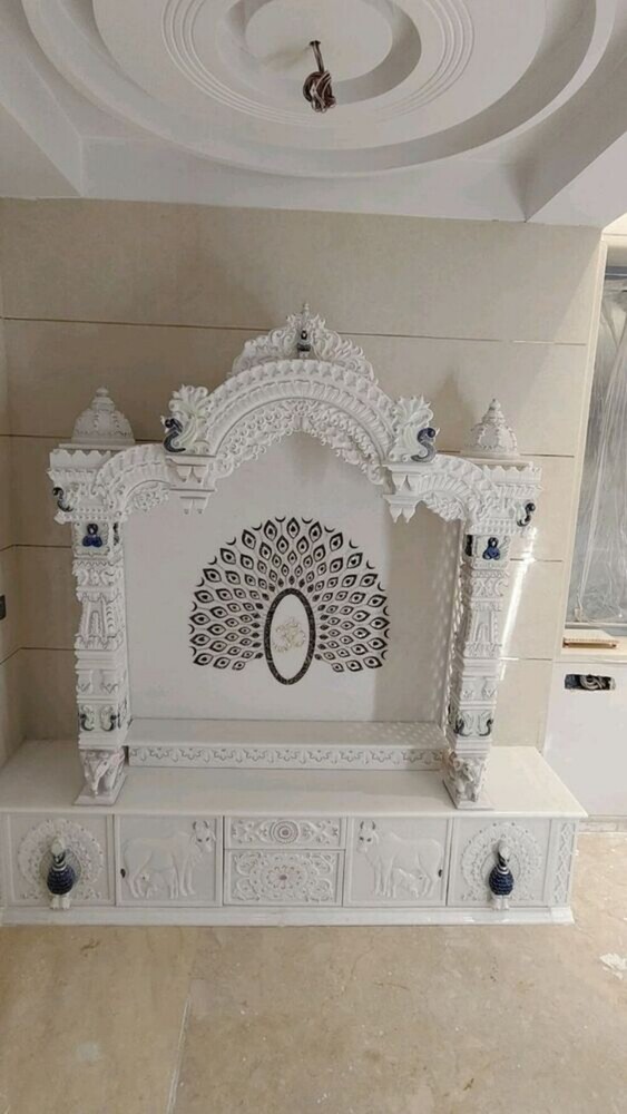 Designer White Marble Home Temple