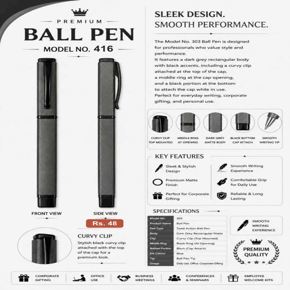 JD-303 Executive Metal Ball Pen