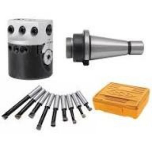 Bt-40 High Precision Boring Head - Stainless Steel, 30-60mm Length, Sleek Silver Finish, Eco-friendly Design, Manual Operation