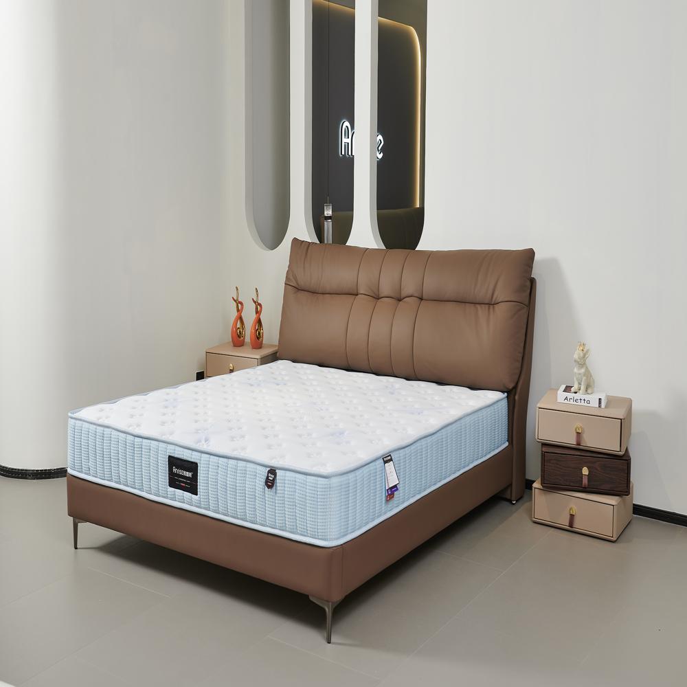 ModernBrown Leather Bed