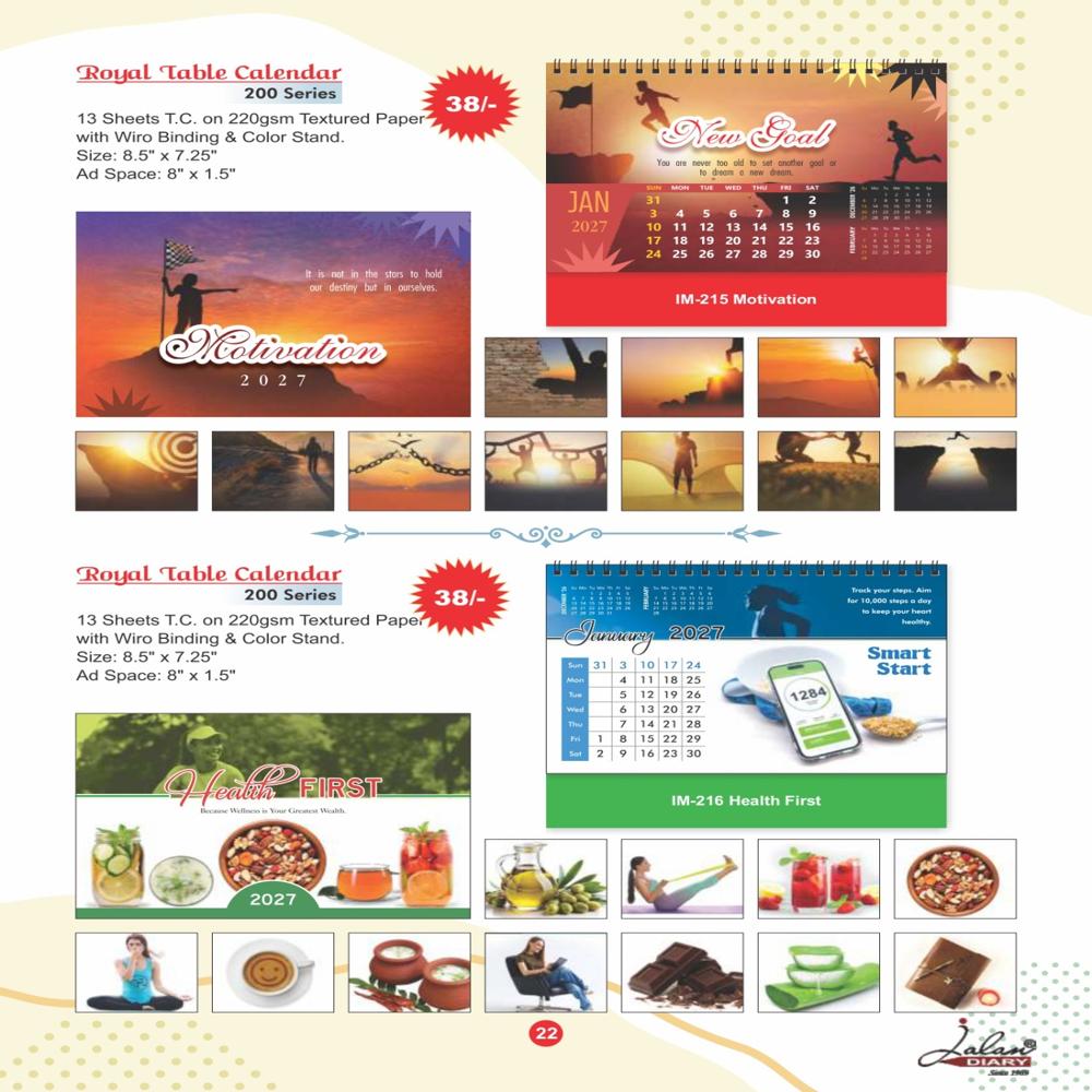 Jalan IM-216 Royal Table Calender 
