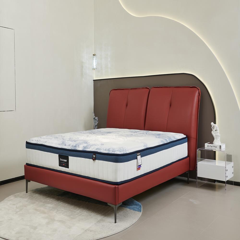 Modern Red Leather Bed