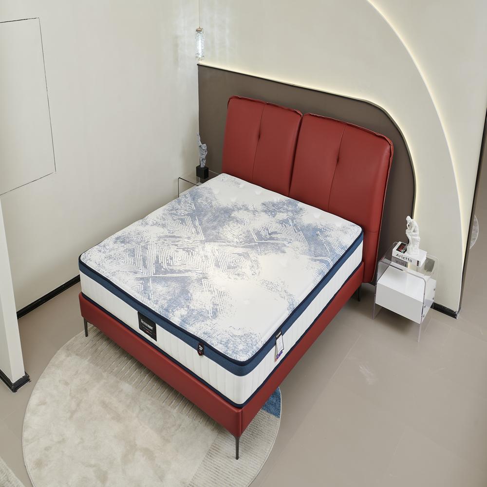 Modern Red Leather Bed