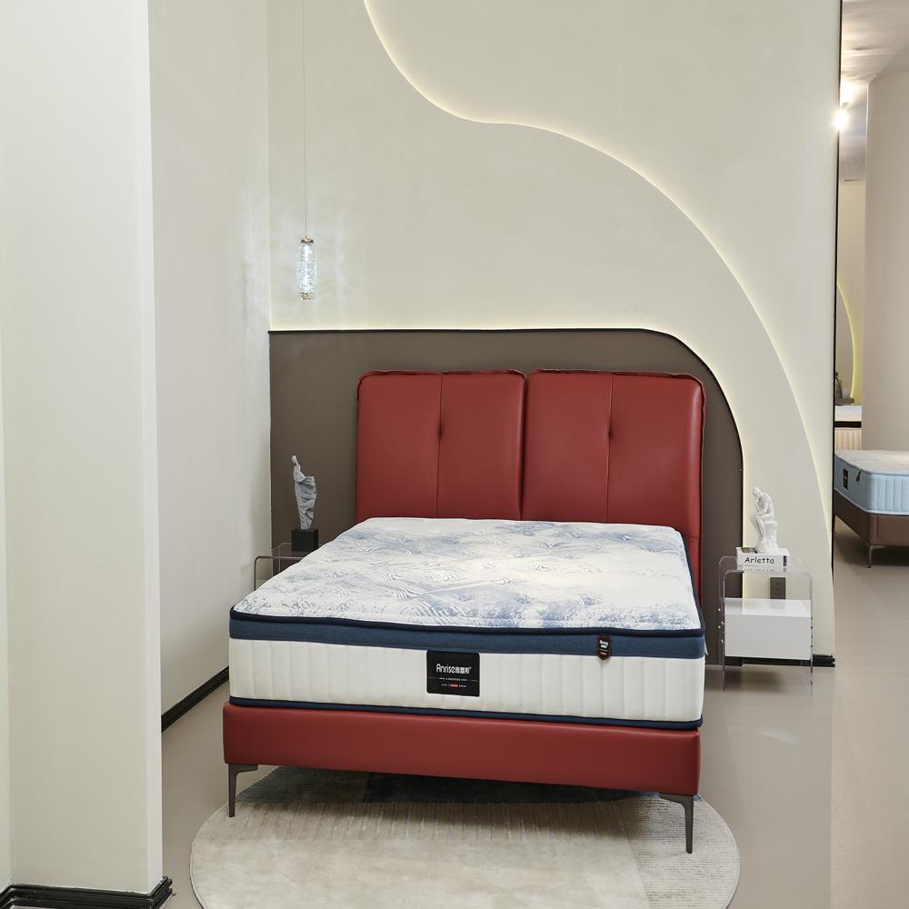 Modern Red Leather Bed