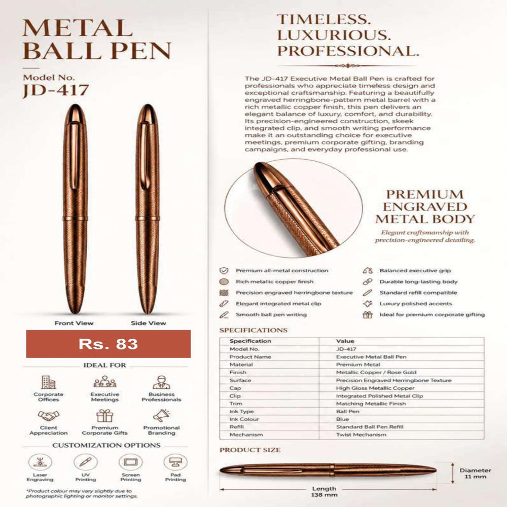 JD-417 Executive Metal Ball Pen