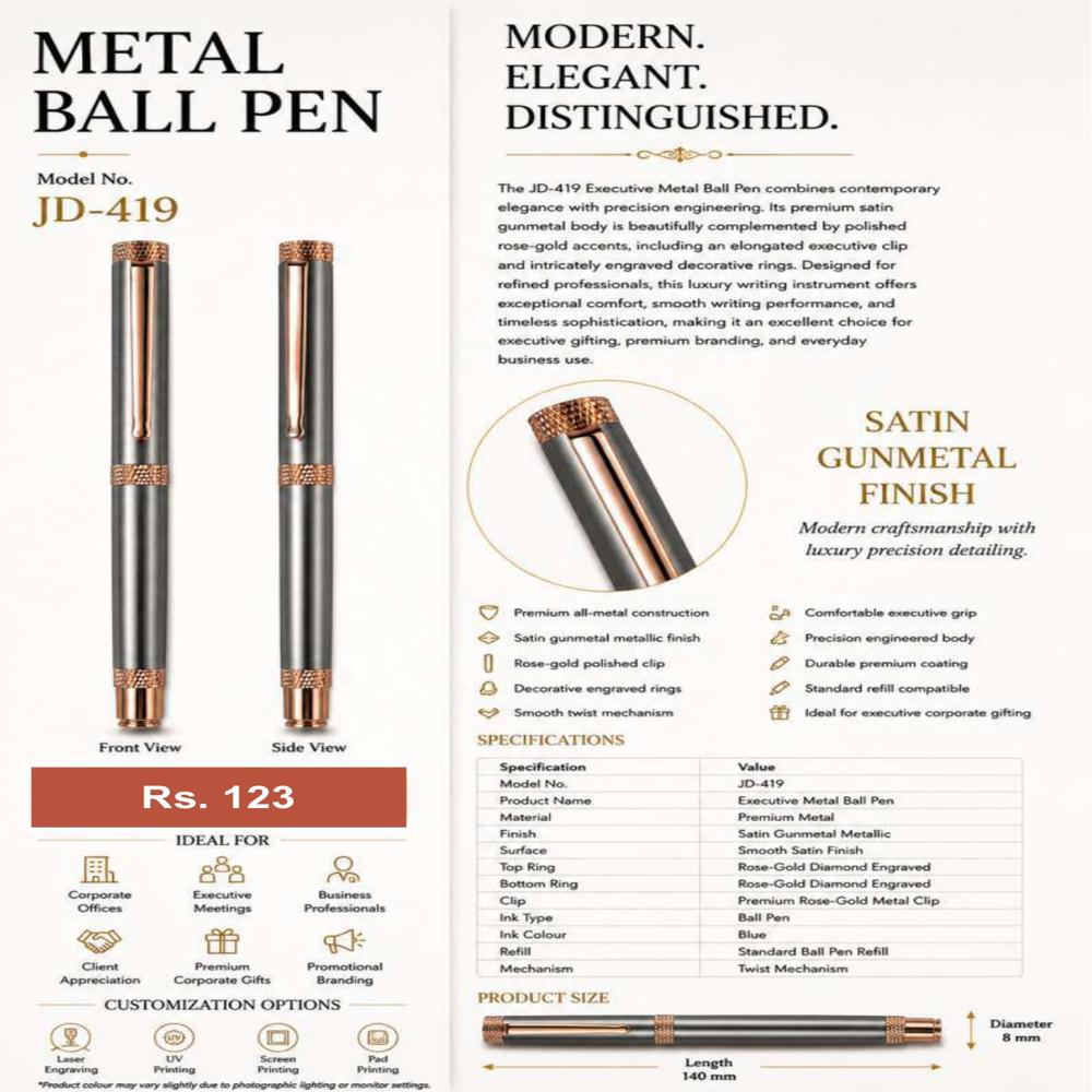 JD-419 Executive Metal Ball Pen