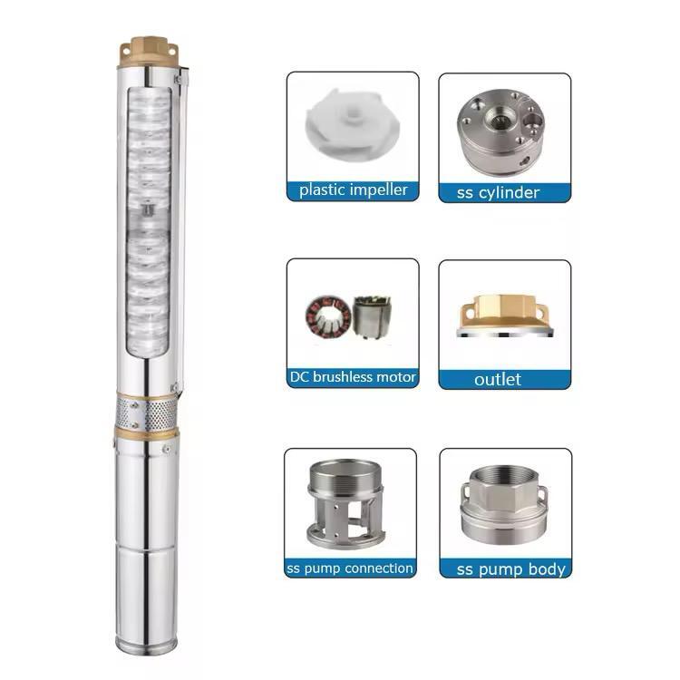 1 HP Solar AC and DC Submersible Pump