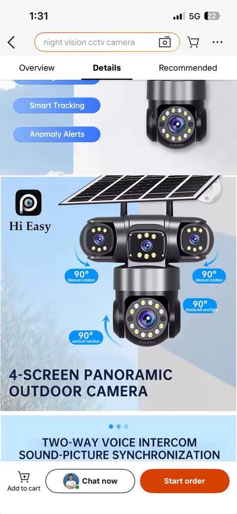 16mp Madhuvan AOV Three Lens Solar Camera