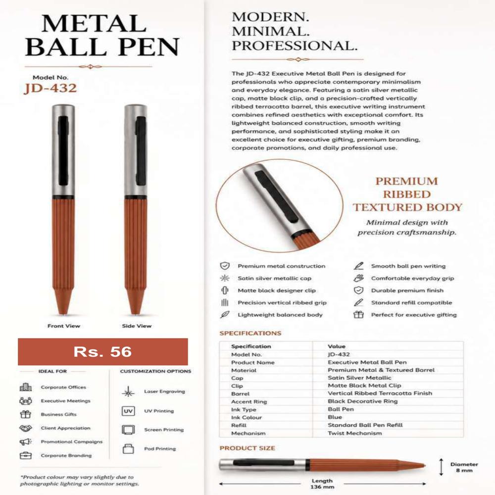 JD-432 Executive Metal Ball Pen