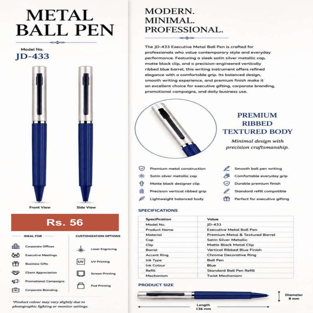 JD-432 Executive Metal Ball Pen