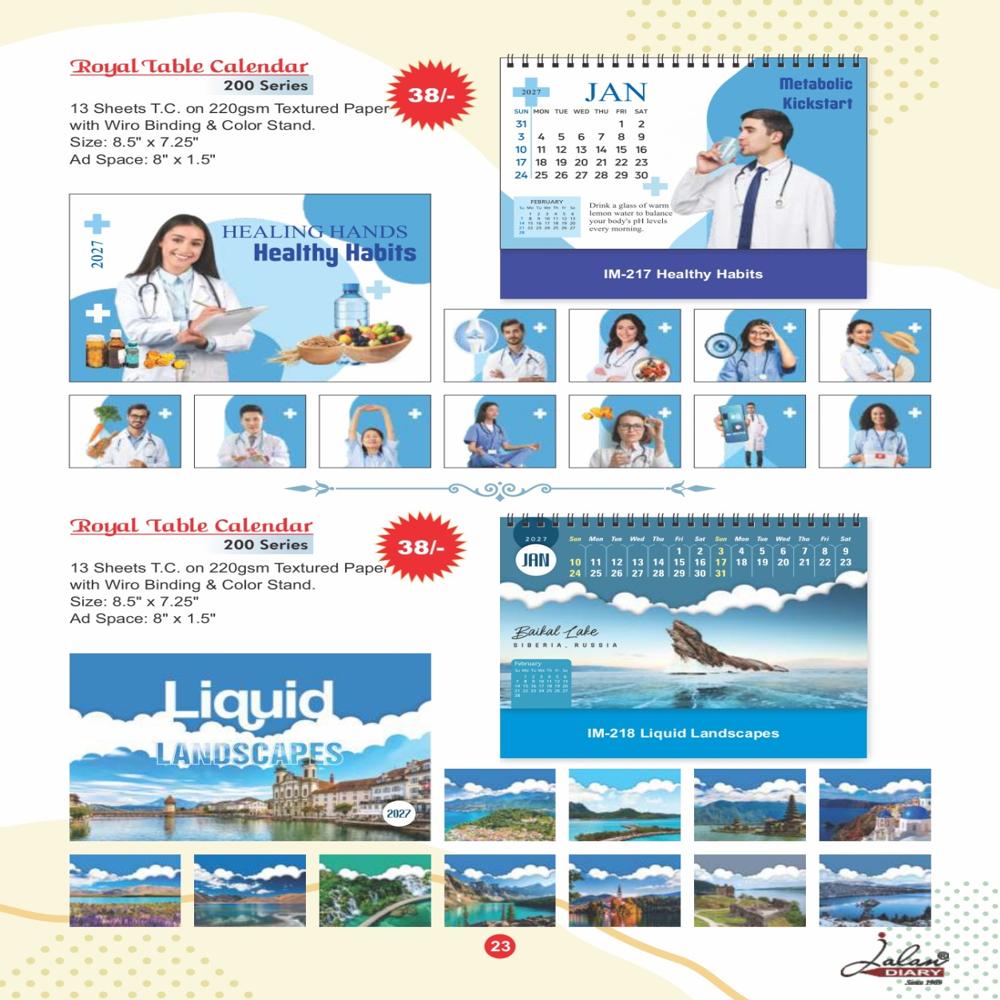 Jalan IM-218 Royal Table Calender 