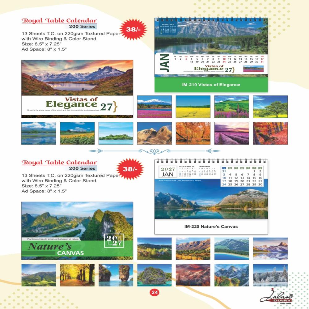 Jalan IM-220 Royal Table Calender 