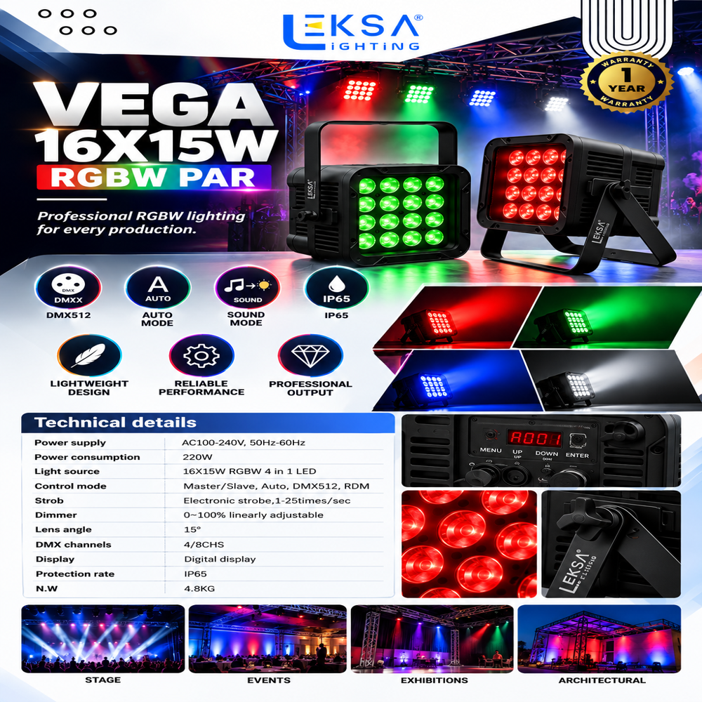 VEGA 16*15w RGBW PAR