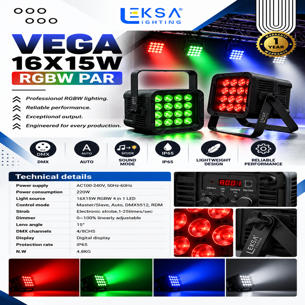 VEGA 16*15w RGBW PAR