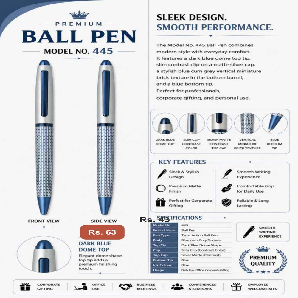 JD-445 Executive Metal Ball Pen