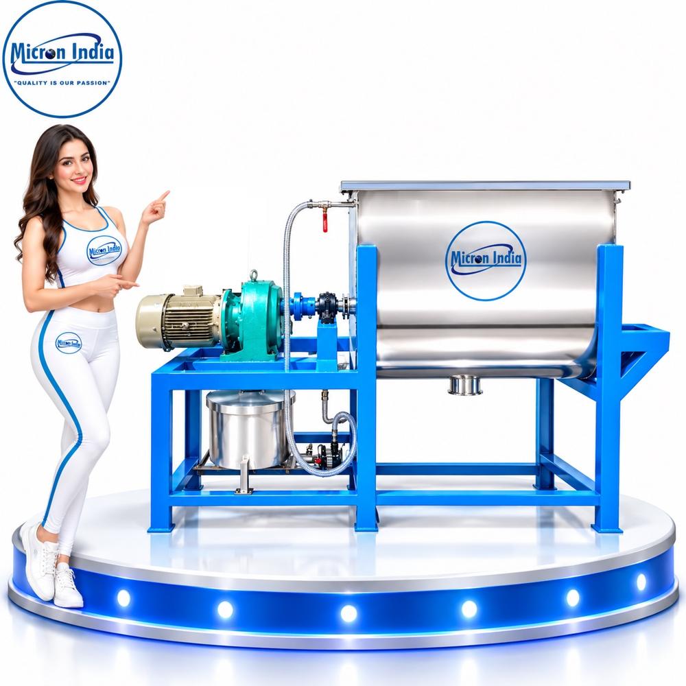 300KG RIBBON BLENDER CENTER DISCHARGE WITH SPRAY SYSTEM