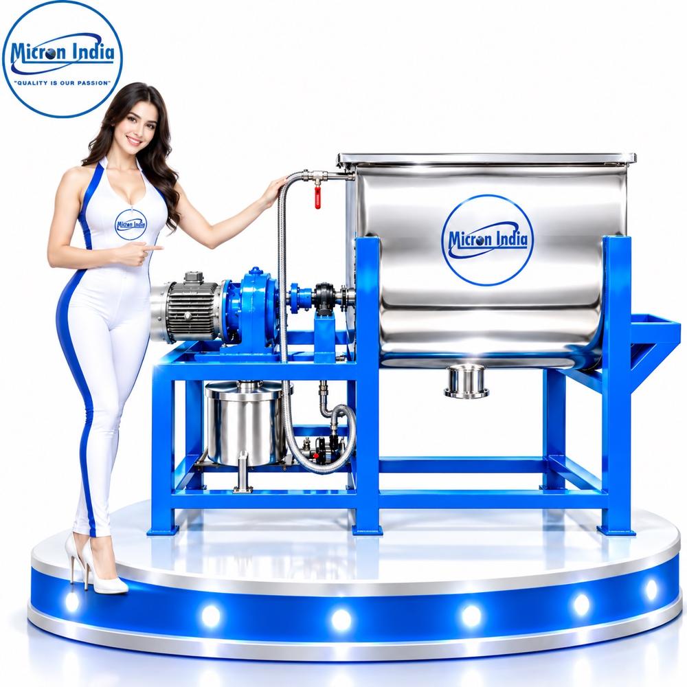 300KG RIBBON BLENDER CENTER DISCHARGE WITH SPRAY SYSTEM
