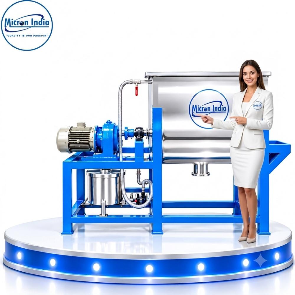 300KG RIBBON BLENDER CENTER DISCHARGE WITH SPRAY SYSTEM