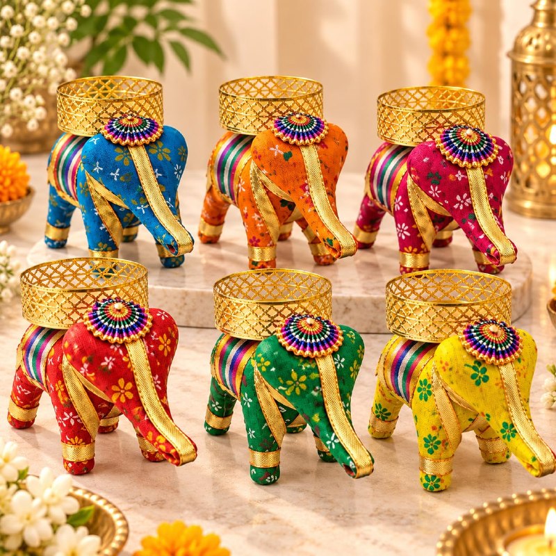 Elephant Shaped Decorative Tea Light Holder