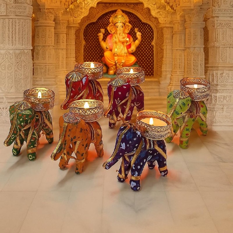 Elephant Shaped Decorative Tea Light Holder
