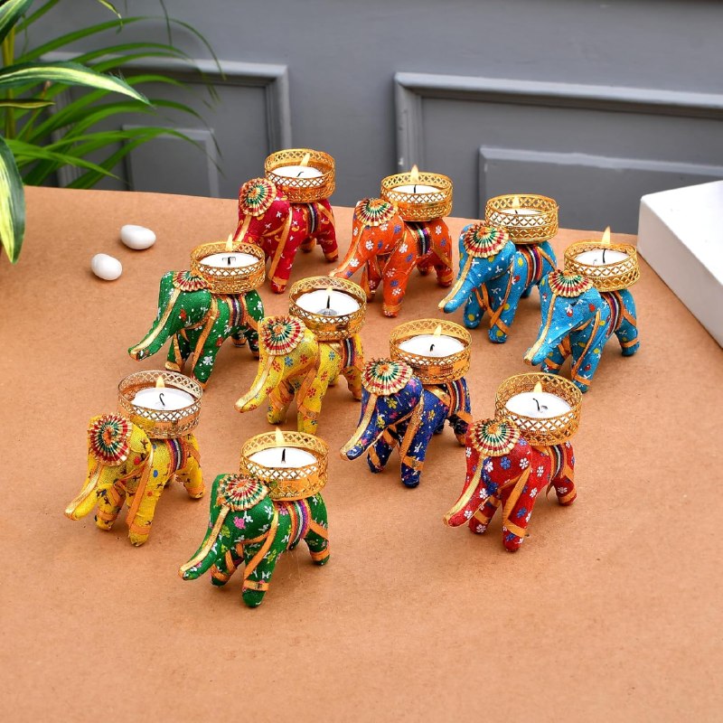 Elephant Shaped Decorative Tea Light Holder