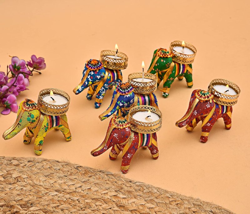 Elephant Shaped Decorative Tea Light Holder