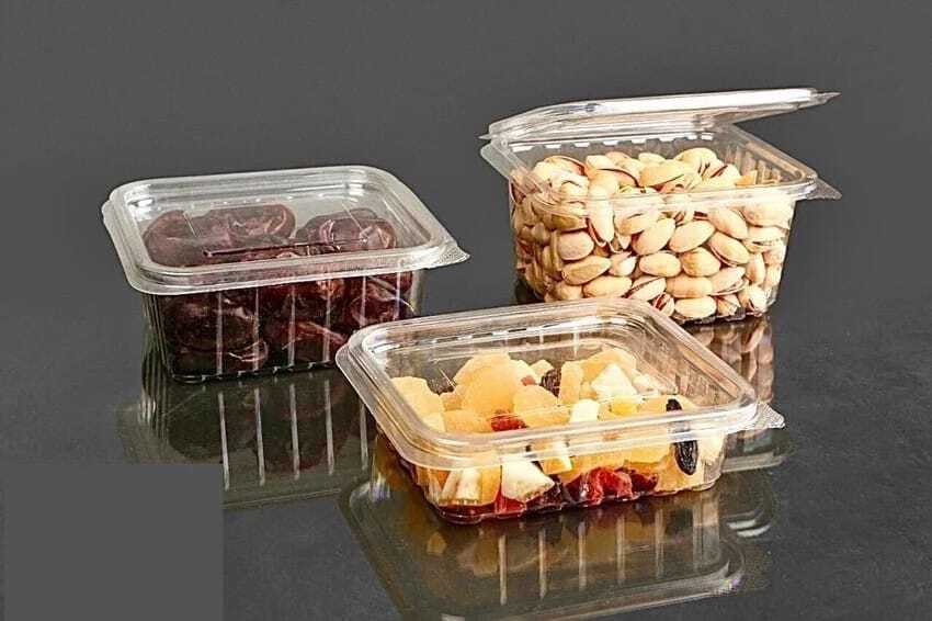 Transparent Plastic Hinge Container