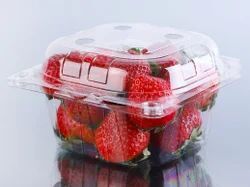 Clear Plastic Hinged Strawberry Punnet