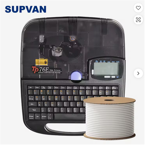 SUPVAN TP76E Portable Tube Printer Wireless Connection Heat Shrink Tube Printer 300dpi Industrial PVC Tube Printer