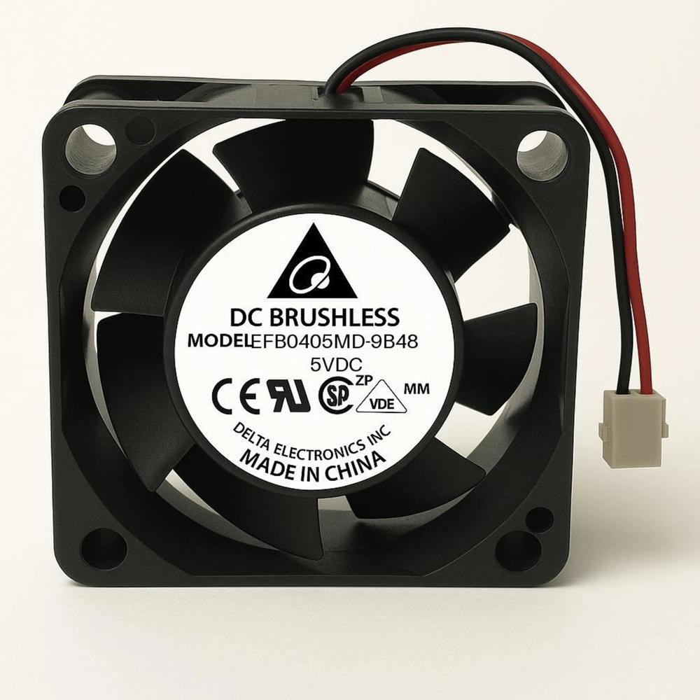 Delta Efb0405Md 5V Dc 0.24A 4020Mm Ball Bearing Industrial Axial Cooling Fan - Blade Material: Plastic