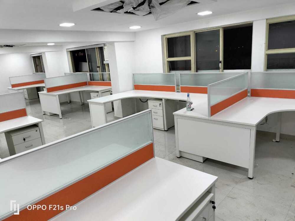 Glass Partition Office Workstation