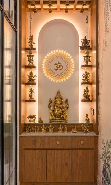 Modern Wall Mounted Pooja Unit