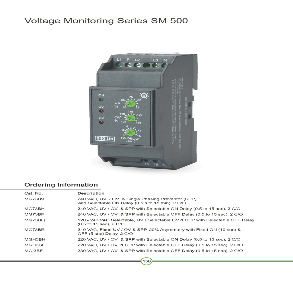 Gic Voltage Monitoring Relay MG73BQ